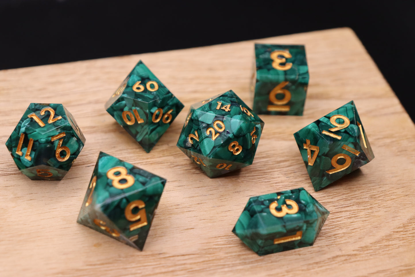Crystal Dice MALACHITE