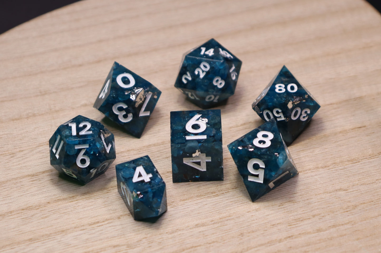 Crystal Dice BLUE APATITE
