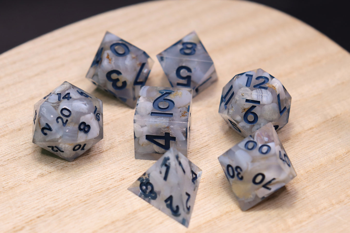 Crystal Dice BLUE LACE AGATE