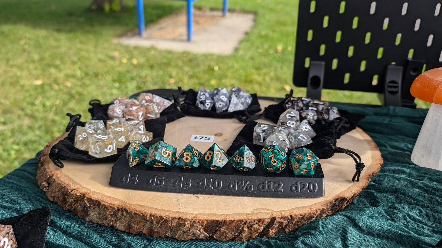 Crystal Dice MALACHITE