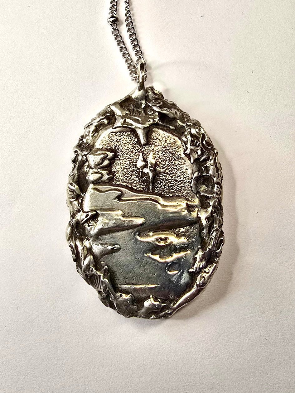 Sun-in-Moonstone Crystal Pendant