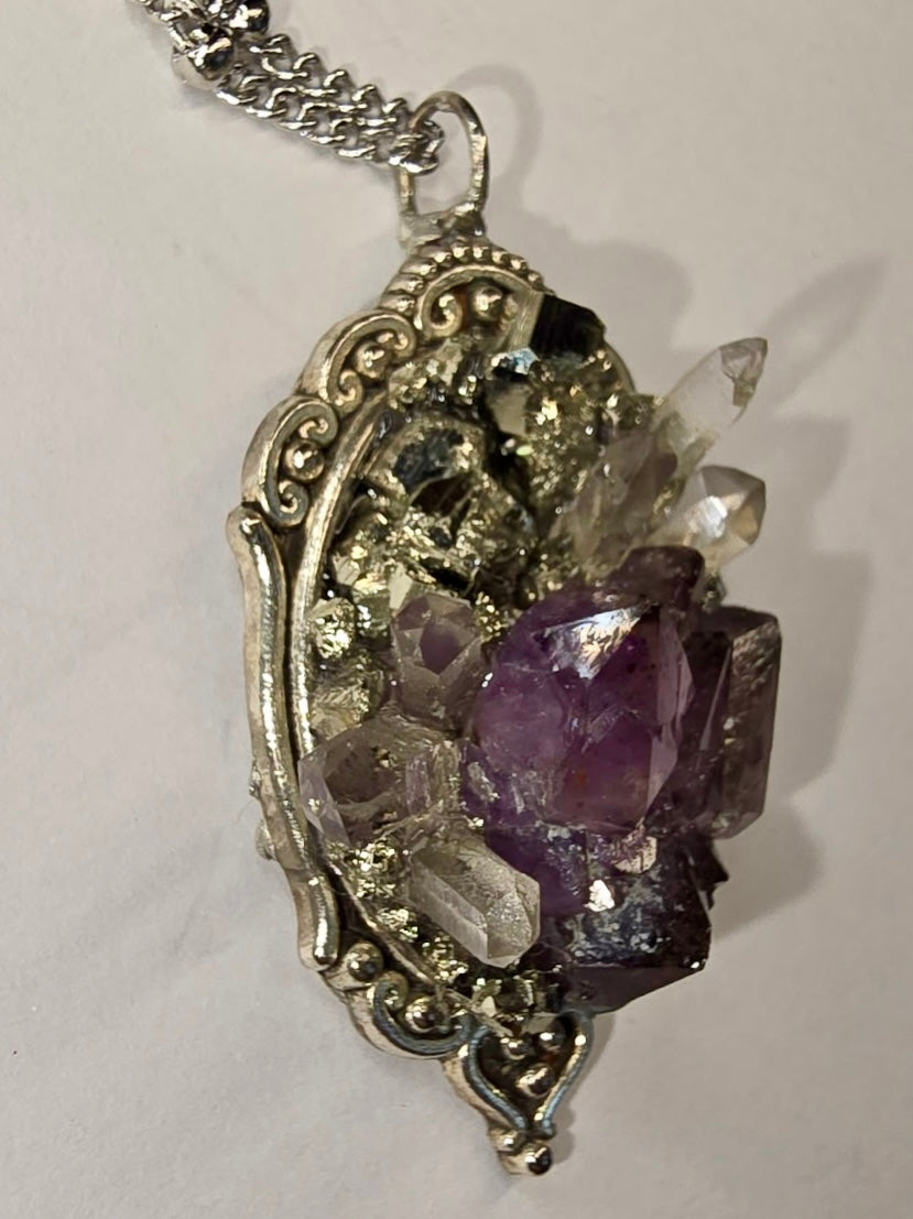 Thunder Bay Amethyst Crystal Garden Pendant