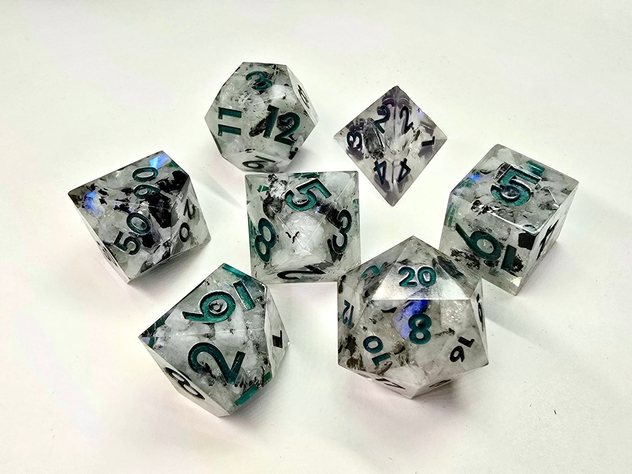 Crystal Dice RAINBOW MOONSTONE